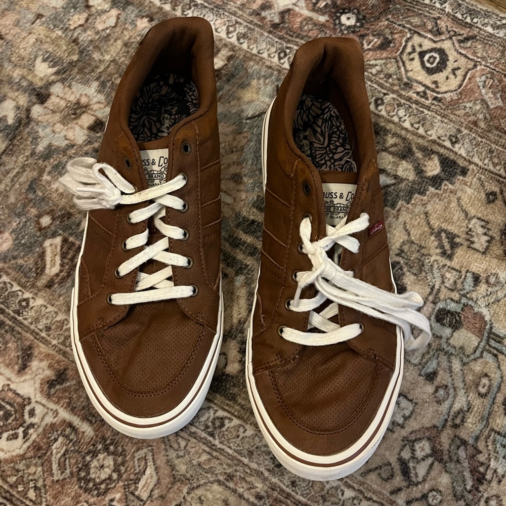 Brown Leather Levi Sneakers Men’s